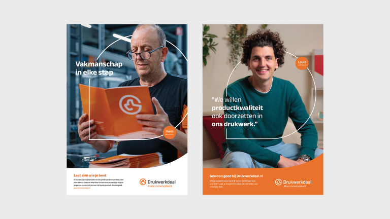 Nieuwe huisstijl Drukwerkdeal: frisser, meer open en afscheid van de superhelden Drukwerkdeal rebranding