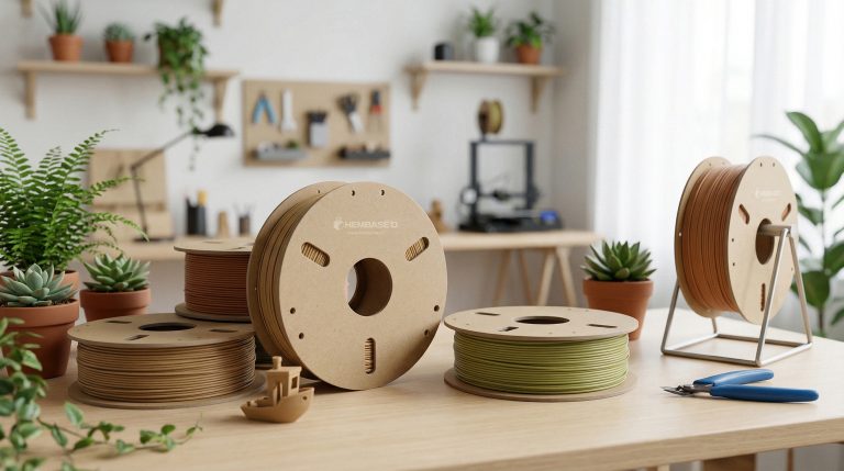 Hembased lanceert koud composteerbaar 3D-filament op basis van palmbladbiopolymeer MOCKUP HEMBASED